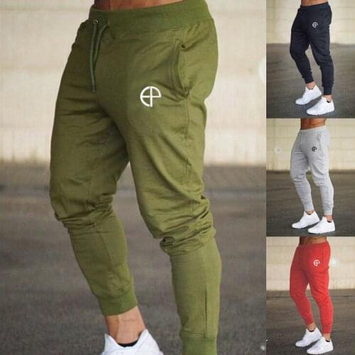 2021 New Men Workouts Sports Gym Bodybuilding Running Track Trousers Sweatpants Slim Fit Pants Bodybuilding Pants