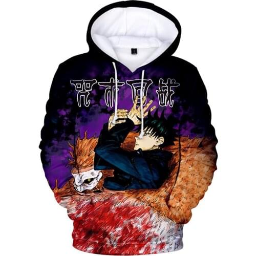 2021 New Anime Hoodies Jujutsu Kaisen 3d Print Sweatshirt Men Women Fashion Oversized Hoodie Hip Hop Pullover Coats Clothing