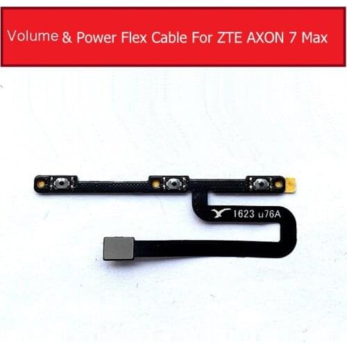 Genuine Volume & Power Flex Cable For ZTE Axon 7 Max C2017 Power & Volume Side key Button Flex Ribbon Replacement Repair parts