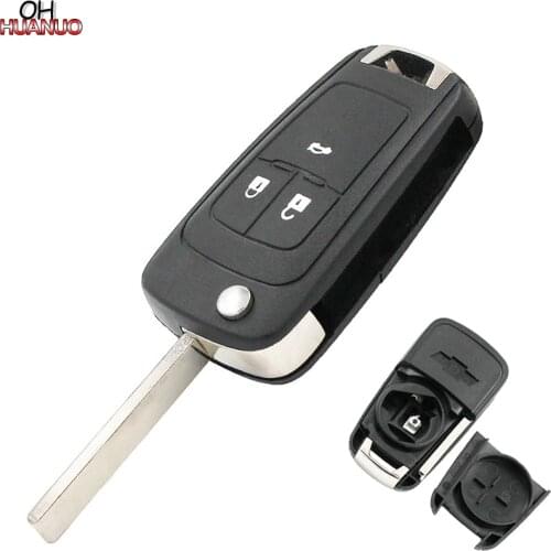 SALE ! 3 Buttons Shell Case Folding Flip Remote Key Blank Cover Casing for Chevrolet Cruze