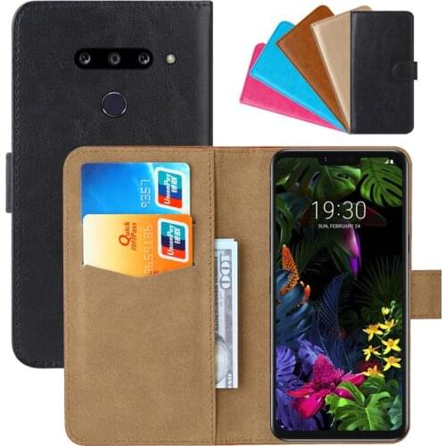 Luxury Wallet Case For LG G8s ThinQ PU Leather Retro Flip Cover Magnetic Fashion Cases Strap