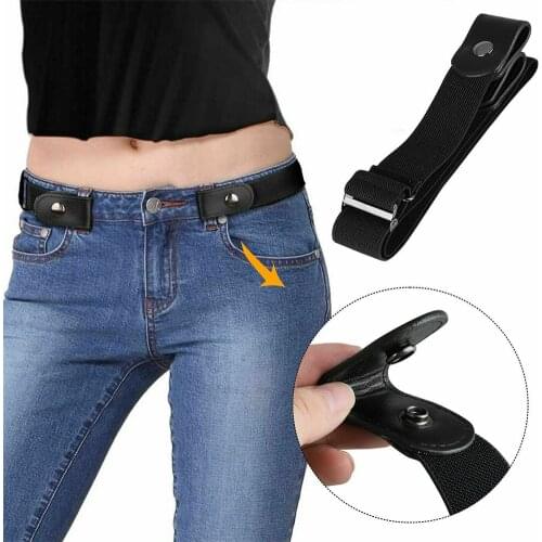 Buckle-Free Waist Belt Men Women Buckless Stretch Elastic Waist Invisible Belt For Jean Pants Dresses Boys Girls Kids Trousers