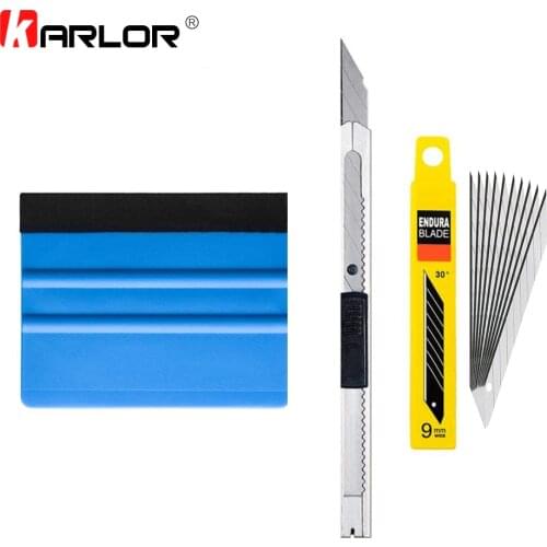 3pcs/set Car Squeegee Scraper Wrapping Tools Vehicle Vinyl Wrap Film Sticker Installation Kit Cutter Knife Auto Car Accessories