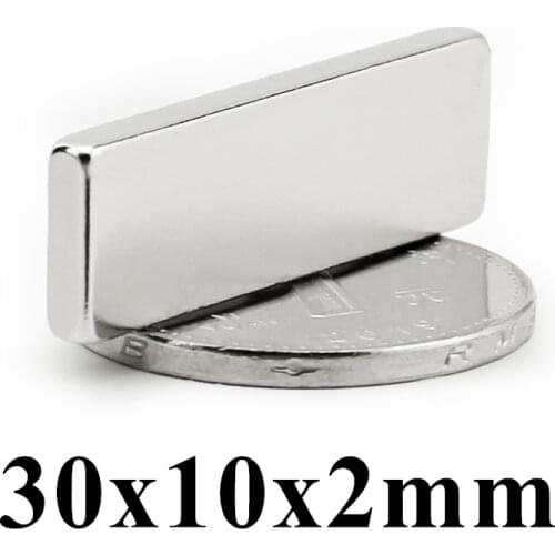 500pcs F30x10x2mm Super Powerful Strong Rare Earth Block NdFeB Magnet Neodymium N35 Magnets F30*10*2mm Free Shipping