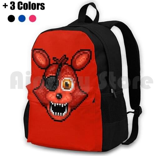Adventure Foxy-Fnaf World-Pixel Art Outdoor Hiking Backpack Waterproof Camping Travel Five Nights At Fnaf 1 2 3 4 Pixel Art