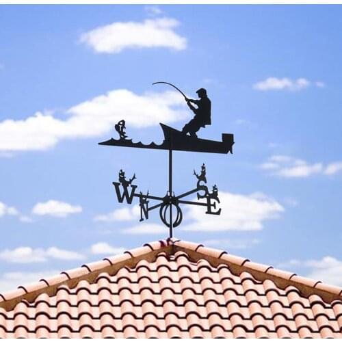 Stainless Steel Weathervane Weather Vane Yard Farm Scene Decor 50cm Tall