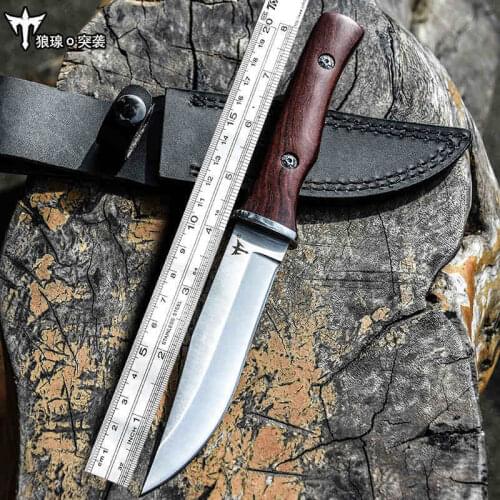 Voltron outdoor survival tactical straight knife wilderness survival knife Multi-function camping knives 7cr13mo blade