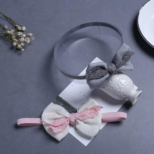 1Pcs Lace Flower Baby Girl Headbands New Style Baby Girls Bowknot Headband Lace Elastic Hair Band Children Kids Hair Accessories