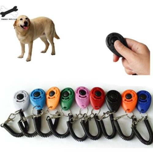 1 Piece Pet Cat Dog Training Clicker Plastic New Dogs Click Trainer Aid Too Adjustable Wrist Strap Sound Key Chain 23