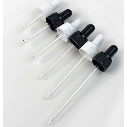 100pcs black white plastic cap / dropper glass lid tamper-evident lid 18mm neck 5 ~ 100ml oil bottles universal standard size