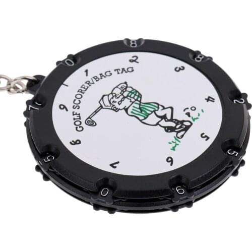18 Hole Golf Score Counter Round Scoring Bag Tag Stroke Counter Keychain