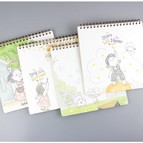 12K- 36 Sheets Lovely Double Coil Diary Drawing Sketchbook Painting Book