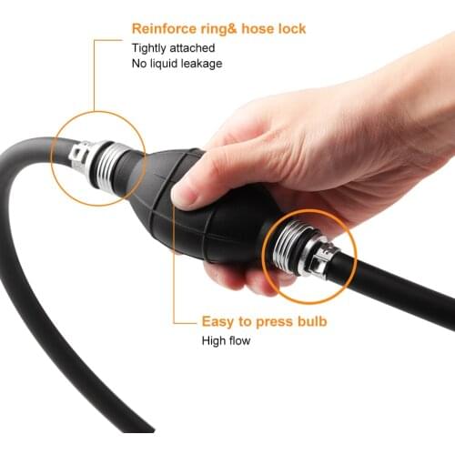 6mm Rubber Fuel Transfer Vacuum Fuel Line with Flexible Hose Hand Primer Pump Bulb Type For All Fuels