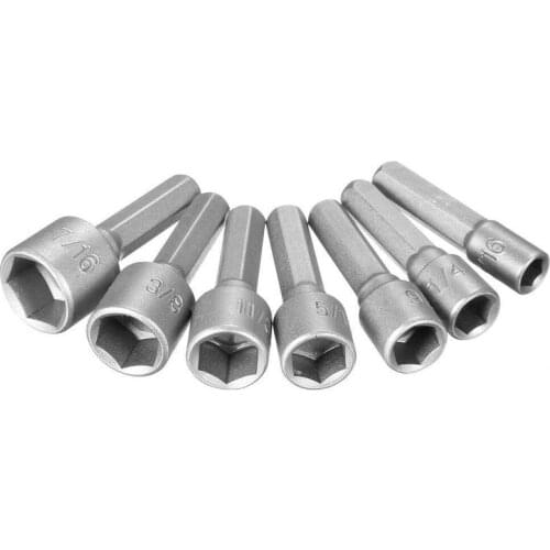 9/14 Pcs Magnetic Impact Nut Driver Socket Set Metric 5mm~13mm Impact Grade Nut Setters 6.35mm Hex Shank Drill Bit Adapter