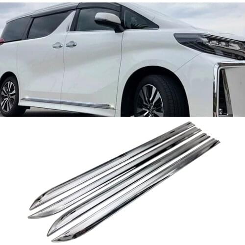 Car Accessories Styling For Toyota Alphard Vellfire 30 series 2016 2017 18 19 Body Door Side Skirt Accent Moulding Sticker Trim