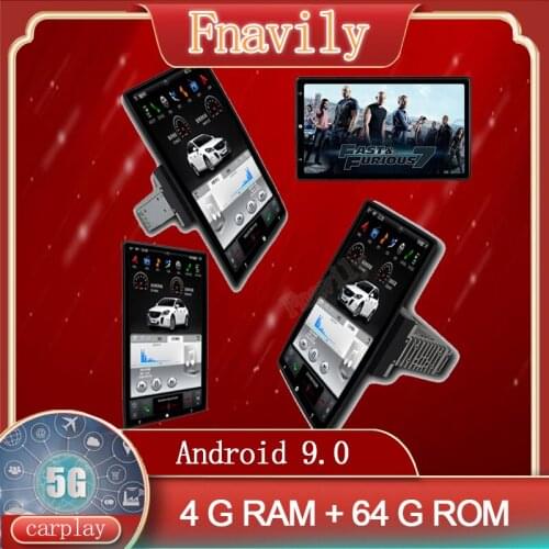 Android 9 universal 360 degree rotating radio car multimedia system navigation DVD 13.6