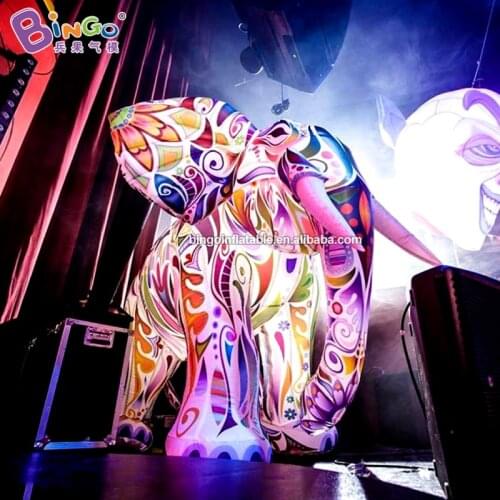 Customized 2m-5m height giant inflatable elephant / large colorful elephant inflatable toys