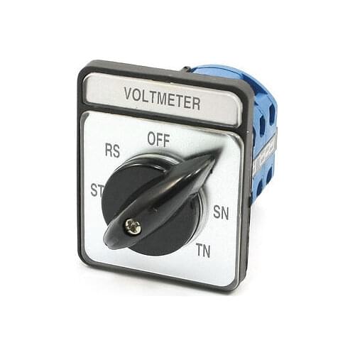 Panel Mount Rotary Cam Changeover Voltmeter Switch 7 Positions