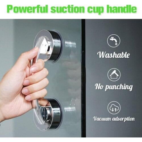 Powerful Suction Cup Armrest Wall Mounted Bathroom Bathtub Handrail Safety Grab Bar For Old People Bathroom Handle Armrest