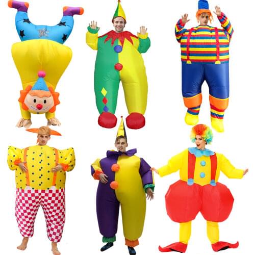 Fancy Carnival Clown Inflatable Costume Halloween Costumes for Adult Men Women Christmas Dress Mascot Cosplay Party Costume