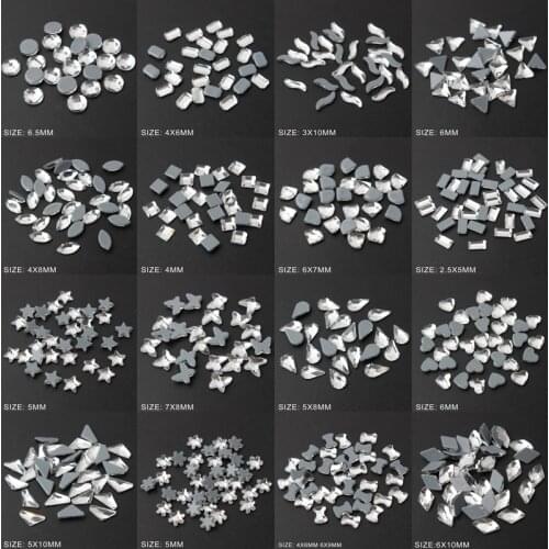 NEW! AAA Grade High quality Crystal Clear 30/100pcs 30 shape hot-fix/glue on Rhinestone for Nail art garments Free shipping