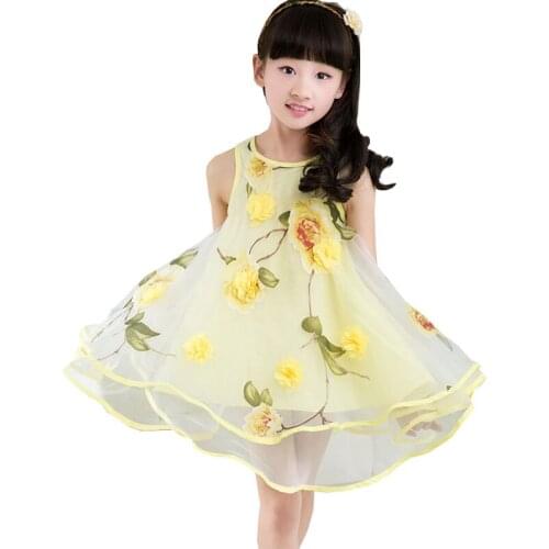 The new girl summer dress princess dress Fan Bingbing with wild flowers