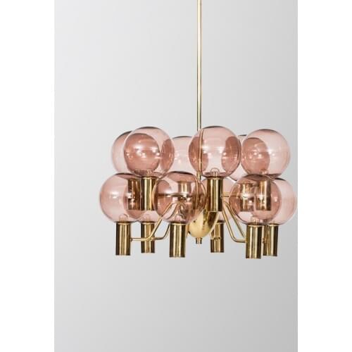 Postmodern minimalist creative living room glass chandelier Nordic creative restaurant bedroom study art model room chandelier