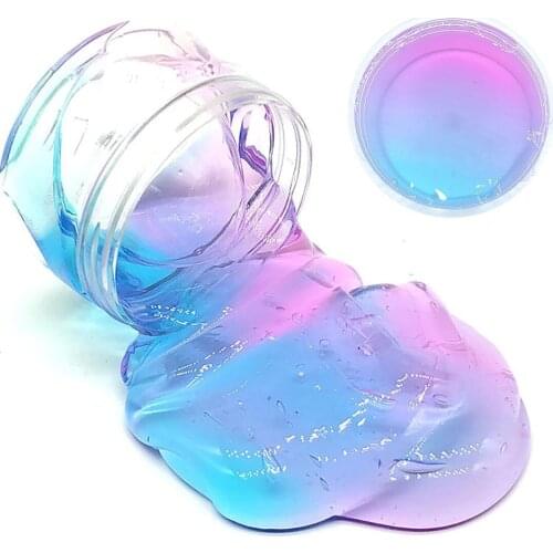 Multicolor Clear Crystal Slime Clay Filler Clear Slime Box Toys for Children Stretchy Clay Stress Relieve Kids Toy