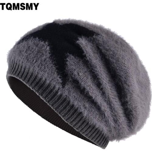 TQMSMY Bonnet mens winter Beanies knitted wool skullies Five-pointed star caps for Women plus velvet Beanie men hat gorros