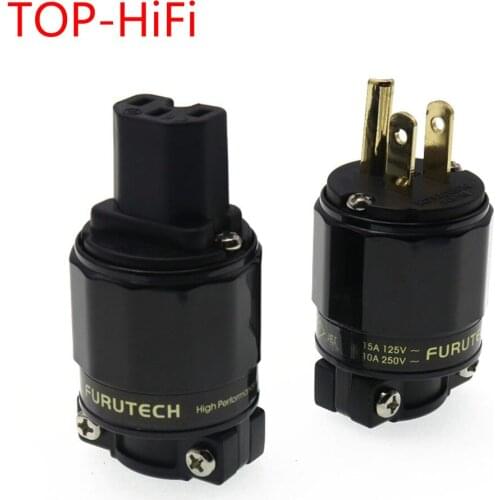 TOP-HiFi FI-11-N1M(G) US Version Gold Plated Power Connector Series Power Plug Jack for DIY AC power Cord Cable
