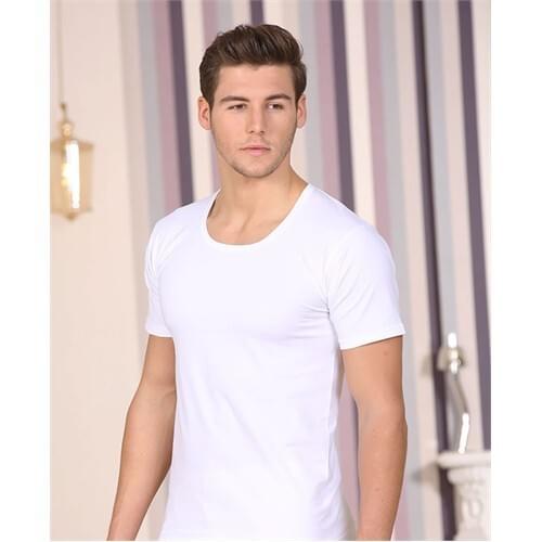 Bike Collar Male Undershirt White Clear 6'Lı Package Quality Made in Turkey / Shipping from Turkey