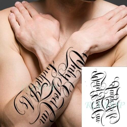 Waterproof Temporary Tattoo Sticker English Sentence "only God Can Judge Me" Symbol Flash Tatoo Fake Tatto Art for Women Man