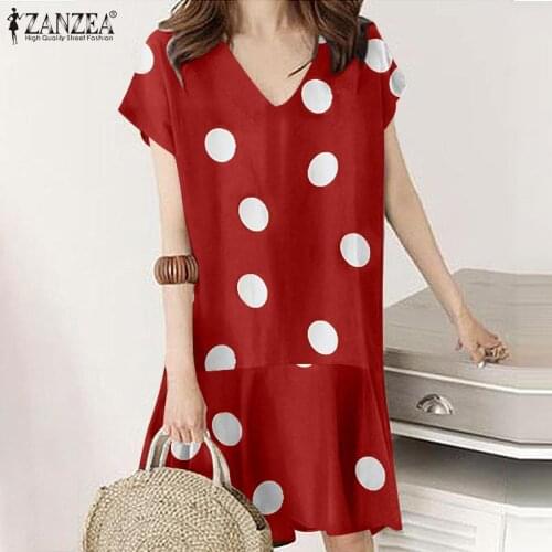 ZANZEA Summer Polka Dot Dresses
