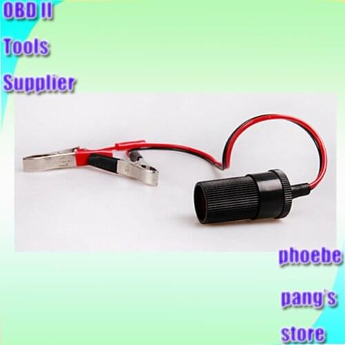 Car Battery Clip To Cigarette Lighter Charger cable