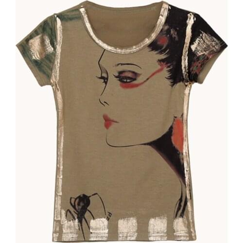 GGRIGHT Summer Basic Print T-shirt Women Casual Cotton Short Sleeve Tee-Shirts Female Tops Women 2020 New Fashion S-3XL Harajuku