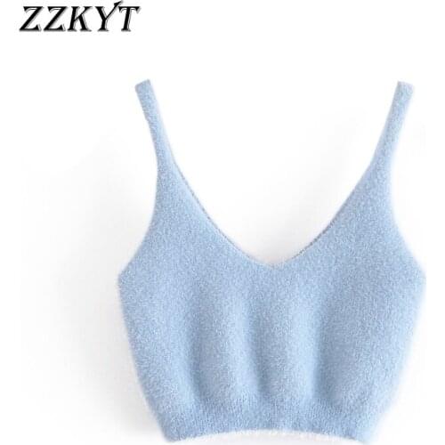 ZZKYT 2021 Women Summer Vintage Solid Cropped Tank Tops Fashion V-Neck Sleeveless Backless Thin Straps Casual Camis Chic Tops