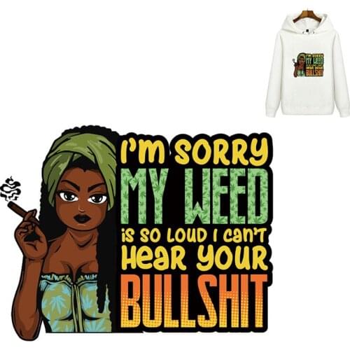 Women Letters Thermal Sticker Patches For Clothes DIY Girl Personality Applique Ironing Stickers On T-shirt Patches