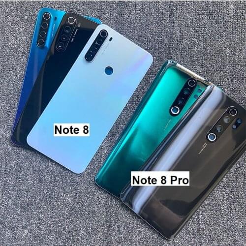 10/PCS Battery Cover Back Glass Rear Door Housing Case Panel With Camera Lens Adhesive Sticker For Xiaomi Redmi Note 8 Pro