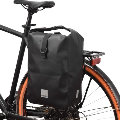 10L Waterproof Cycling Trunk Bags Large Capacity Bicycle Travel Luggage Pannier Shoulder Rear Seat Pack Reflective Bag