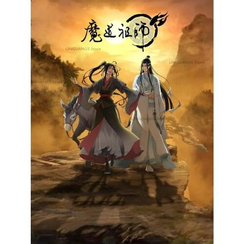 5D Diy Diamond Painting Mo Dao Zu Shi 3 Anime Poster Weiwuxian Lanwangji Diamond Mosaic Embroidery Cross Stitch Home Decor Gift