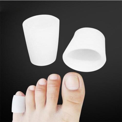 6Pcs Transparent Gel Fingers Protector Corn Corrector Hammer Toe Separator Orthotic Silicone Gel Toe Tube Separation Protection