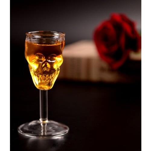 Scandinavian Style Glass Creative Tall Glass Skull Glass Eco Glass Whiskey Wine Glass Skull Cocktail Glass B20036