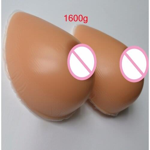 EE Cup Realistic False Shemale Breast Forms 1600g Solid Silicone Artificial Breast Fake Boobs For Drag Queen Crossdresser