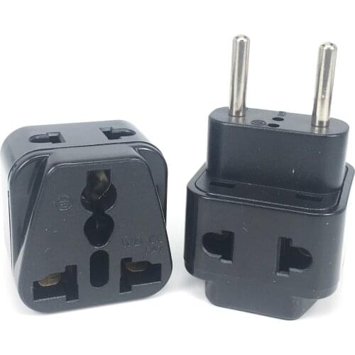 1 PC Universal UK/US/EU/AU to EU EUROPE Plug Travel Power Adapter Splitter converter