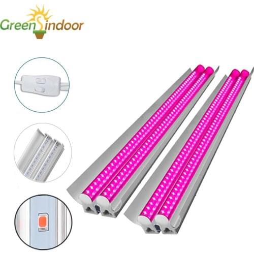 Greensindoor 50CM Phyto Lamp 50W Full Spectrum 830nm Led Grow Light Cultivation Lamp For Plants Double Tube Independent Control