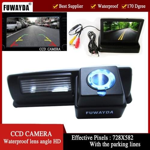 FUWAYDA CCD Car Rear View Camera for Toyota HARRIER / ALTEZZA / PICNIC / ECHO VERSO / CAMRY 4.3 Inch foldable LCD TFT Monitor