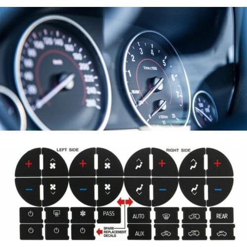 Car Dashboard Button Logo Sticker Center Console AC Button Faded And Peeling Paint Repair Patch For 07-15 GMC Chevrolet/Buick