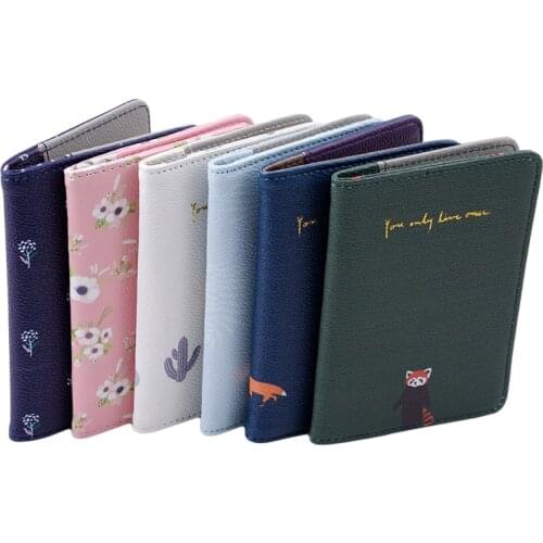 Fashion Cartoon Cute New Women Passport Cover Bags Multifunction Women Credit Card Holder Wallet Tickets Kit Case