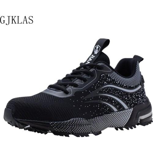 Mens Steel-toed Work Shoes Casual Protective Construction Safety Shoes Mens Outdoor Anti-hit Puncture-Proof Safety Boots