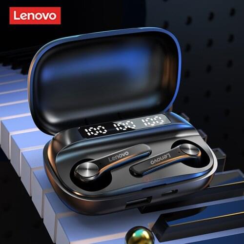 New Lenovo Wireless Earphone QT81 Bluetooth 5.0 Waterproof Headphones Touch Button Hifi Stereo Earbuds 40mAh Battery With Mic